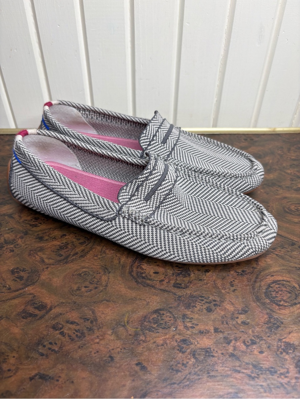 Rothy's The Driver Gray Herringbone size 10